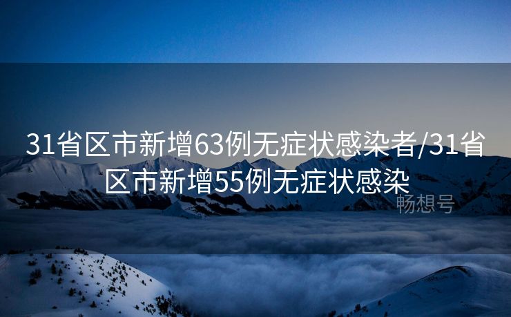 31省区市新增63例无症状感染者/31省区市新增55例无症状感染